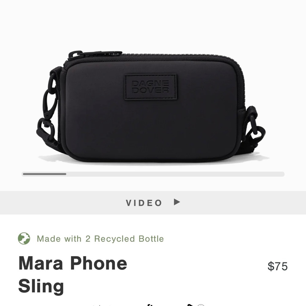 Dagne Dover Black Mara Phone Sling